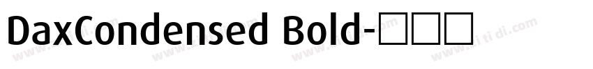 DaxCondensed Bold字体转换